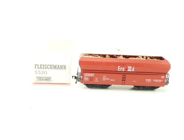 Fleischmann H0 5520 Güterwagen Selbstentladewagen Erz IIId 676 3 532-4 DB / OVP
