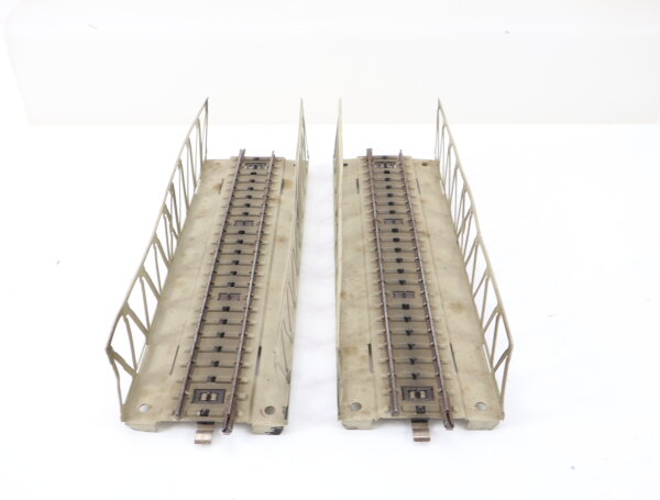 Märklin H0 7162 2x Brücke Gitterbrücke Kastenbrücke für M-Gleis / Blech