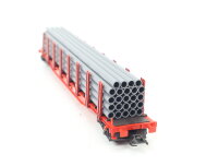 Märklin H0 4770 Güterwagen Rungenwagen mit Röhrenladung 472 4 801-4 DB / NEM