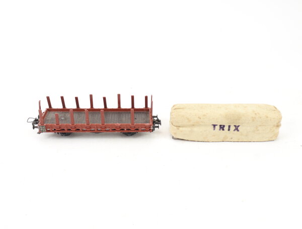 Trix Express H0 3438 Güterwagen Rungenwagen mit Plane