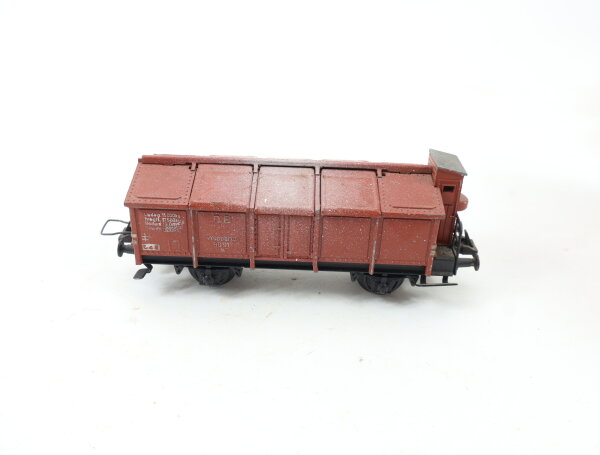 Trix Express H0 3424 Güterwagen Klappdeckelwagen mit Bremserhaus 80913 DB / Guss