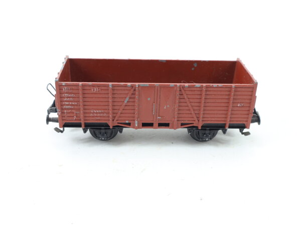 Trix Express H0 3414 offener Güterwagen Hochbordwagen 63 001 DB grau / Guss