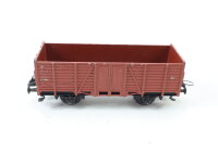 Trix Express H0 3414 offener Güterwagen Hochbordwagen 63 001 DB grau / Guss
