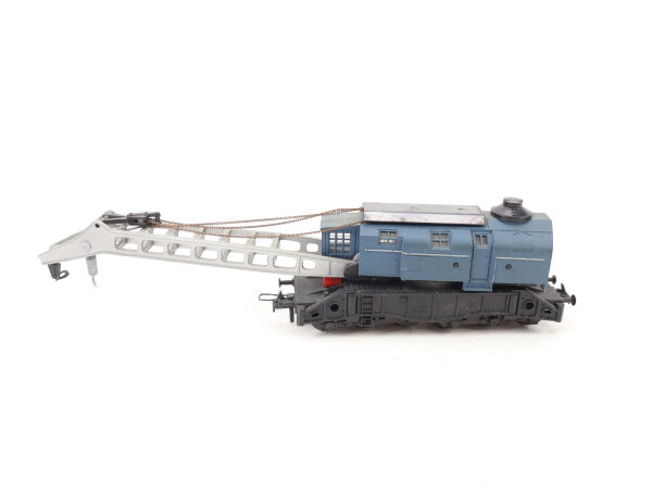 Liliput H0 210 T Güterwagen Kranwagen blau Essen 734 054 DB für Trix Express
