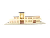 Kibri H0 0/51/4 Gebäude Bahnhof aus den 50er Jahren / gebaut