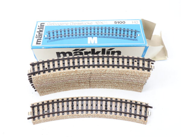 Märklin H0 5100 10x Gleismaterial M-Gleis gebogen R1 30° / OVP