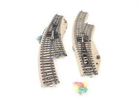 Märklin H0 5140 M-Gleis elektrisches Bogenweichenpaar links rechts / OVP