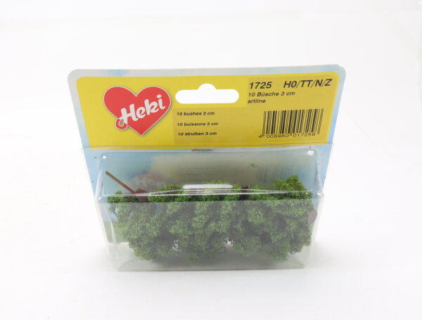Heki Z N TT H0 1725 Büsche 3 cm artline  (10 Stück) OVP