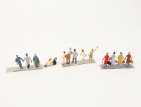 Spur H0 Figuren 12-tlg. Reisende Passagiere Touristen stehend in Box 1:87