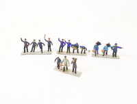 Spur H0 Figuren-Set Bahnpersonal Kofferträger...