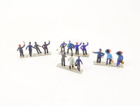 Spur H0 Figuren-Set Bahnpersonal Kofferträger Schaffner Heizer 14-tlg. in  Box