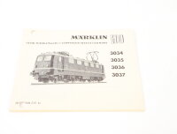 Märklin H0 3034/3035/3036/3037 Anleitung Beschreibung für Elektrolok BR E41