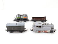 Piko H0 Dampflok grau BR 80 018 + 3x Güterwagen Gepäckwagen Niederbordwagen