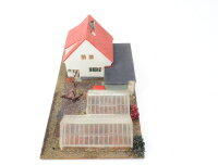 Auhagen H0/TT 12235 Gebäude Diorama kleine Gärtnerei mit Anbau + Gewächshäusern