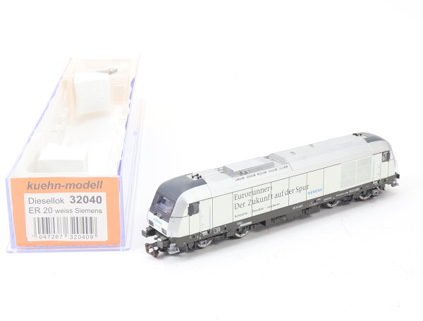 Kuehn-Modell TT 32040 Diesellok "Herkules" weiß ER 20-2007 Siemens / DSS NEM OVP