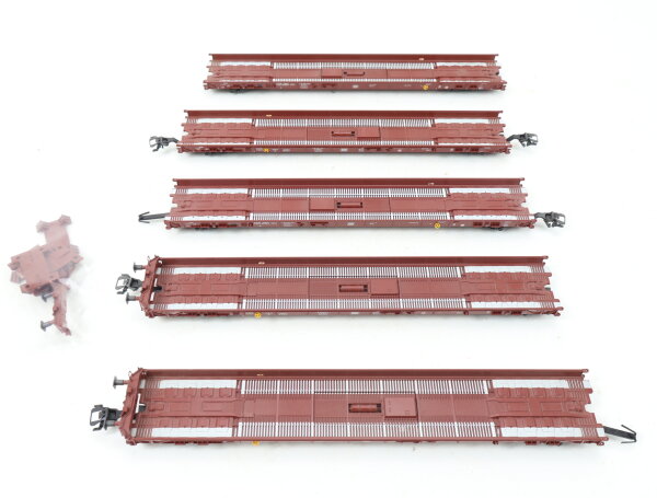Märklin H0 5x Güterwagen Niederflurwagen rollende Landstraße 498 3 182-4 / 070-1