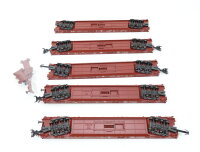 Märklin H0 5x Güterwagen Niederflurwagen rollende Landstraße 498 3 182-4 / 070-1