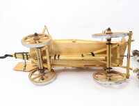 Geschnitztes Pferdegespann Fuhrwerk / Holz Handwerk handgeschnitzt / 65 cm