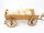 Geschnitztes Pferdegespann Fuhrwerk / Holz Handwerk handgeschnitzt / 65 cm