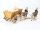 Geschnitztes Pferdegespann Fuhrwerk / Holz Handwerk handgeschnitzt / 65 cm