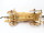 Geschnitztes Pferdegespann Fuhrwerk / Holz Handwerk handgeschnitzt / 65 cm