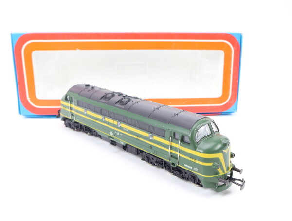 Märklin H0 3066 Diesellok "Kartoffelkäfer" grün-gelb BR 204 008 SNCB / Guss OVP