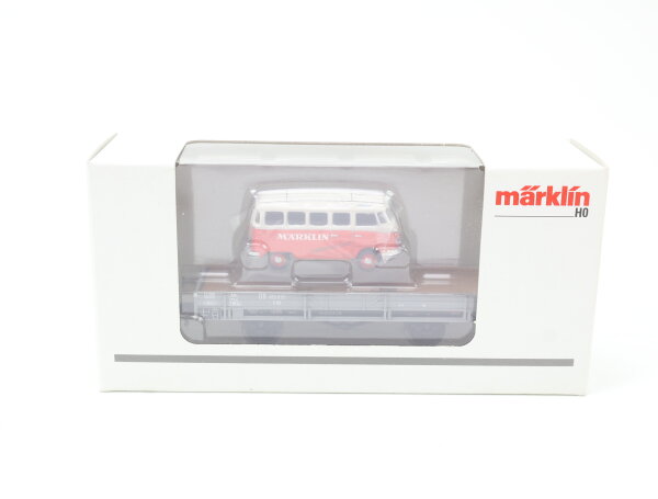 Märklin H0 46005 Güterwagen Insider Niederbordwagen mit VW Samba Bus / NEM