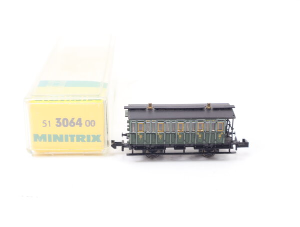 Minitrix Spur N 51 3064 00 Personenwagen Abteilwagen 3.Klasse K.Bay.Sts.B. OVP