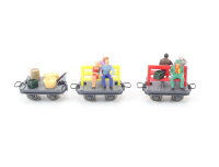 Roco N 34512 Güterwagen-Set 3.tlg. Feldbahnloren "Betriebsausflug" OVP