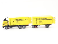 Siku 3700 Modellauto LKW Volvo F12 Turbo 6 Lastzug "Deutsche Post /Das Postpaket