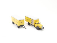 Wiking H0 Modellauto Koffer-Lastzug MB L 6600 "Schnellpaket DBP" 1:87