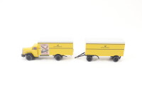 Wiking H0 Modellauto Koffer-Lastzug MB L 6600 "Schnellpaket DBP" 1:87