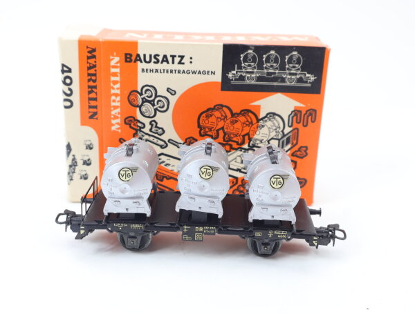 Märklin H0 4920 Güterwagen Behältertragwagen VTG 72537 DB / aus Bausatz