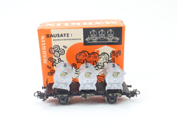 Märklin H0 4920 Güterwagen Behältertragwagen VTG 72537 DB / aus Bausatz