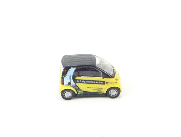 Dingler H0 Modellauto PKW Smart Werbemodell "Deutsche Post" 1:87