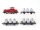 Märklin H0 2874 Güterzugset 4-tlg. mit Elektrolok E-Lok rot BR E63 04 DB / OVP