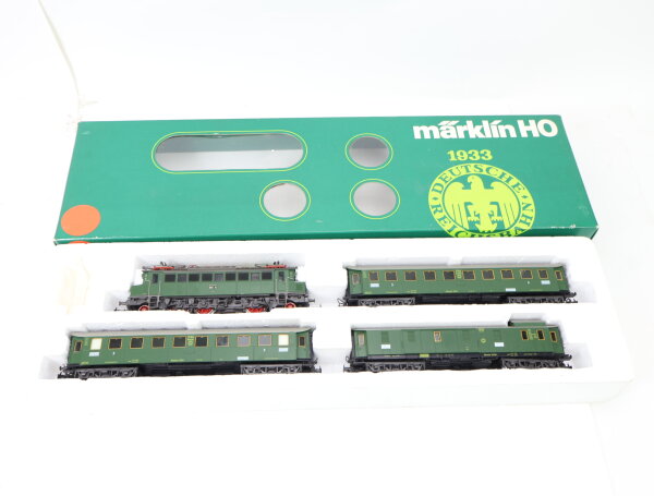 Märklin H0 2850 Personenzugset 4-tlg. mit Elektrolok grün BR E04 14 DR / OVP