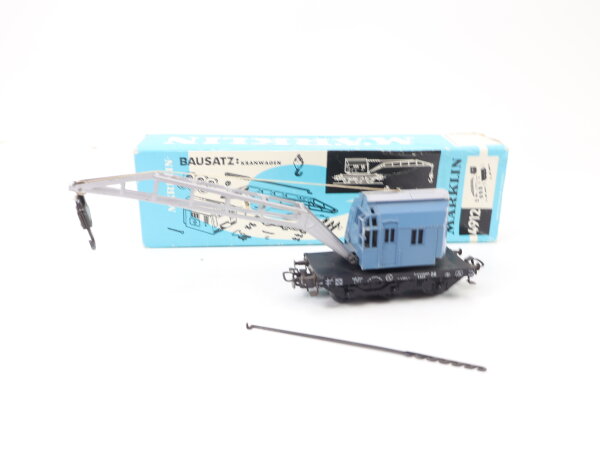 Märklin H0 4912 Güterwagen  Kranwagen DB / aus Bausatz