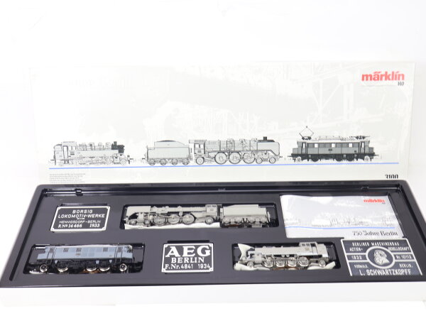 Märklin H0 3100 Lokset 3-tlg. "750 Jahre Berlin" m. Fotografieranstrich DR / OVP