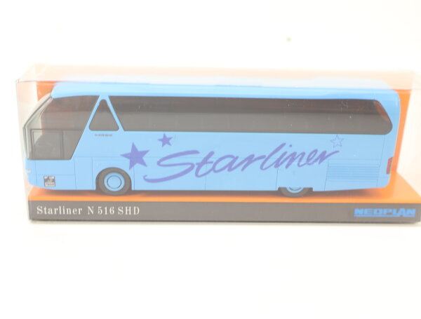 Herpa Rietze H0 Modellauto Bus Neoplan Starliner N 516 SHD Blau 1:87