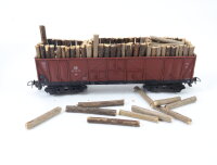 Piko H0 5/6423/010 Güterwagen Hochbordwagen mit Rundholzladung 47-73-72 DR / AC