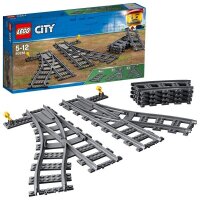 LEGO® City 60238 Schienen Weichen, 8 Teile Gleismaterial