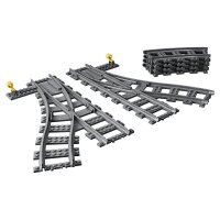 LEGO® City 60238 Schienen Weichen, 8 Teile Gleismaterial