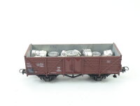 Roco H0 4309S offener Güterwagen Hochbordwagen mit Ladung  766 056 DB braun