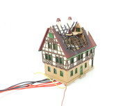 Vollmer H0 Gebäude Brennendes Haus Brandhaus / Licht Rauchgenerator