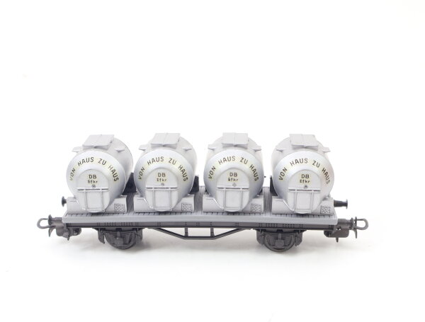 Liliput H0 209 B Güterwagen Behältertragwagen "Von Haus zu Haus" ÖBB / OVP