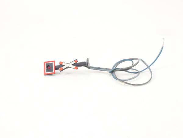 Spur H0 Signal Warnkreuz mit Licht