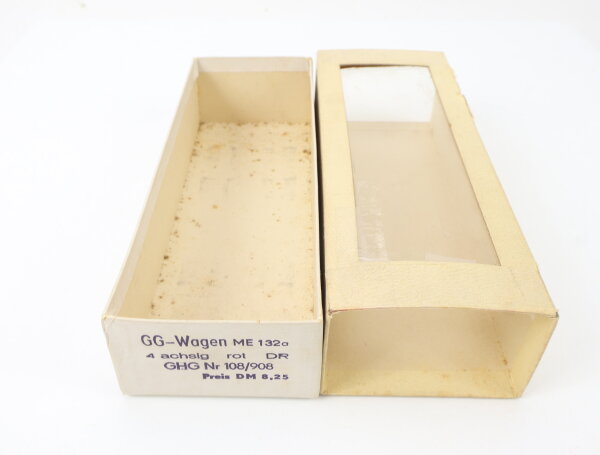 Schicht H0 GHG 08/908 Leerkarton OVP für GG-Wagen ME 132 a rot