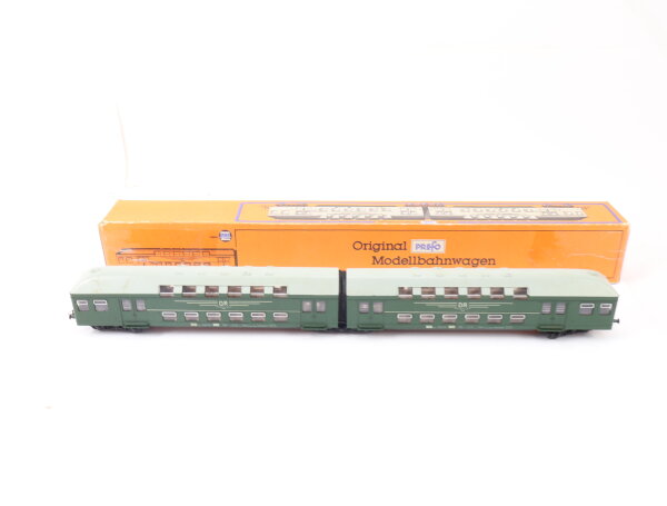 Prefo H0 5452531/426/45 Personenwagen 2-tlg. Doppelstockwagen 14 475-6 DR /Licht