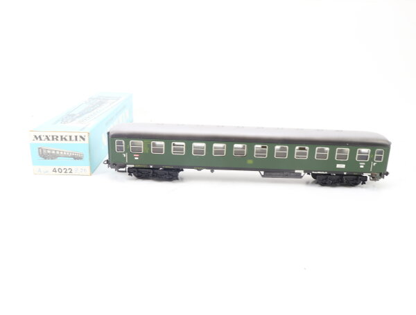 Märklin H0 4022 Personenwagen D-Zug-Wagen 2. Klasse 182035 Stg DB grün Blech OVP